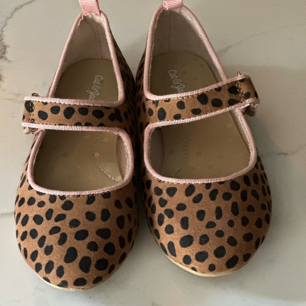 Cat & Jack Brown and Black Kids Dress Shoes